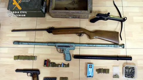 Armas incautadas en Cicero