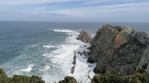 Cabo Pe&ntilde;as, Goz&oacute;n, mar, oleaje.
