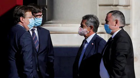 El presidente de Cantabria, Miguel &Aacute;ngel Revilla, en los actos del 12 de octubre en Madrid