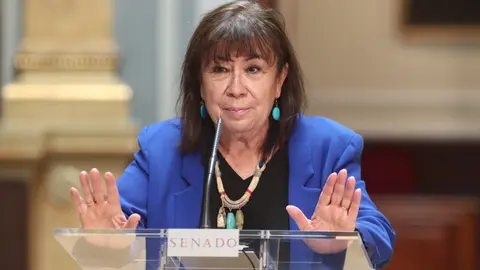 La vicepresidenta primera del Senado y portavoz de la Mesa, Cristina Narbona.