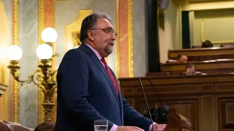 El diputado de Foro Asturias, Isido Mart&iacute;nez Oblanca, interviene en el Pleno del Congreso