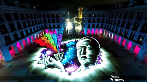 Imagen lograda en el evento 'Santander es luz' con la t&eacute;cnica del 'lightpainting'