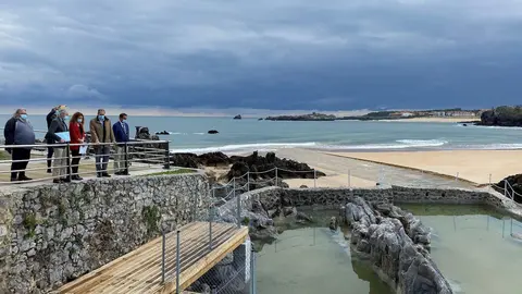Visita d ela delegada del Gobierno, Ainoa Qui&ntilde;ones, a las obras en antiguos viveros de Isla