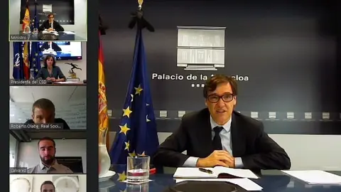 El ministro de Sanidad, Salvador Illa, agradece el comportamiento de los futbolistas durante la pandemia de la COVID-19