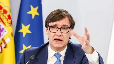 El ministro de Sanidad, Salvador Illa, comparece en rueda de prensa en Moncloa para informar de la evoluci&oacute;n de la pandemia, en Madrid (Espa&ntilde;a), a 13  de octubre de 2020.