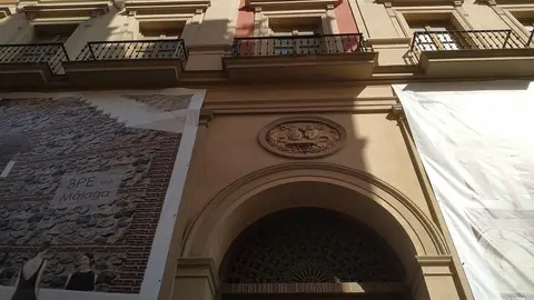 Fachada de la futura Biblioteca P&uacute;blica del Estado en calle San Agust&iacute;n de M&aacute;laga