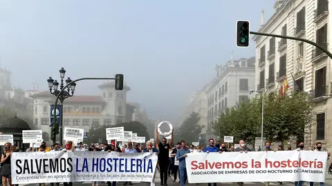 Manifestaci&oacute;n de hosteleros y ocio nocturno