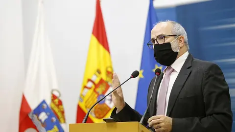 Consejero De Sanidad, Miguel Rodr&iacute;guez, Informa En Rueda De Prensa Sobre Las Medidas Adoptadas En Relaci&oacute;n Con La Situaci&oacute;n Covid En Cantabria.23 Oct 20