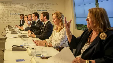 El presidente del PP, Pablo Casado, preside una reuni&oacute;n del Comit&eacute; Ejecutivo Nacional del PP. En Madrid (Espa&ntilde;a), a 15 de julio de 2020.
