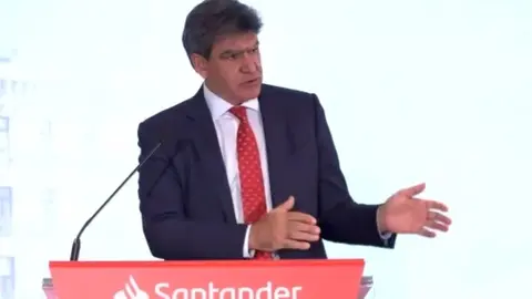 El consejero delegado de Banco Santander, Jos&eacute; Antonio &Aacute;lvarez, durante la presentaci&oacute;n de resultados del tercer trimestre.