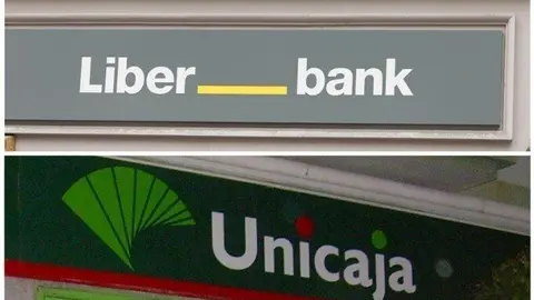 Logos de Unicaja y Liberbank