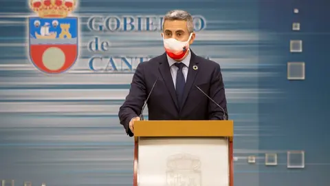 El vicepresidente Pablo Zuloaga en la rueda de prensa de los acuerdos del Consejo de Gobierno