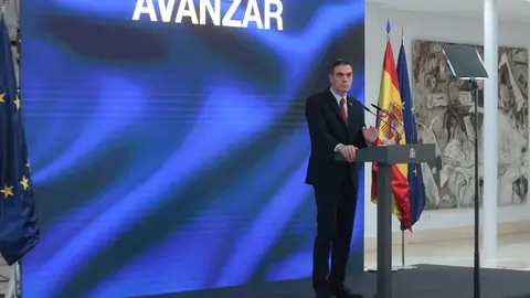 El presidente del Gobierno, Pedro S&aacute;nchez, interviene durante la presentaci&oacute;n del Plan de Recuperaci&oacute;n, Transformaci&oacute;n y Resiliencia de la Econom&iacute;a Espa&ntilde;ola, en Madrid, (Espa&ntilde;a), a 7 de octubre de 2020. 