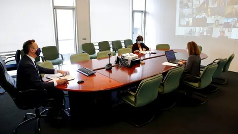 El consejero de Desarrollo Rural, Ganader&iacute;a, Pesca, Alimentaci&oacute;n y Medio Ambiente, Guillermo Blanco, en la sectorial de Agricultura