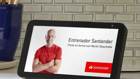 Banco Santander lanza una aplicaci&oacute;n de Alexa con videos de entrenamiento personal en espa&ntilde;ol