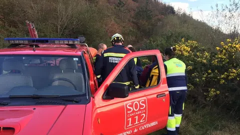 Rescate de una senderista en el monte Gedo