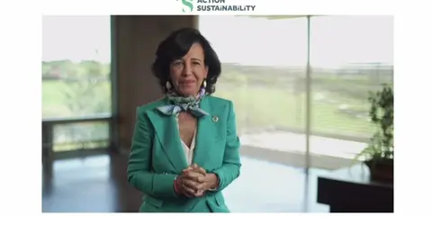 La presidentaa de Banco Santander, Ana Bot&iacute;n, en el evento 'Una cuesti&oacute;n de fondo: el fondo europeo de recuperaci&oacute;n y sostenibilidad' organaizado por WAS.
