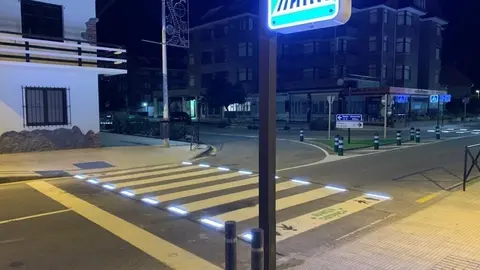 Iluminaci&oacute;n paso peatones en Noja