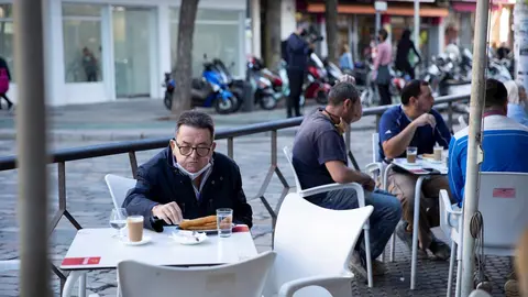 Terraza de el bar de Triana (Sevilla). Sevilla a18 de noviembre 2020