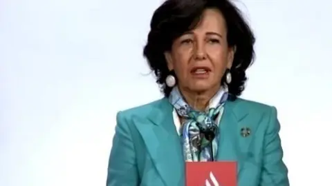La presidenta del Santander, Ana Bot&iacute;n, en la junta general de accionistas 2020.