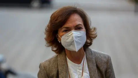 La vicepresidenta primera y ministra de la Presidencia, Relaciones con las Cortes y Memoria Democr&aacute;tica, Carmen Calvo.