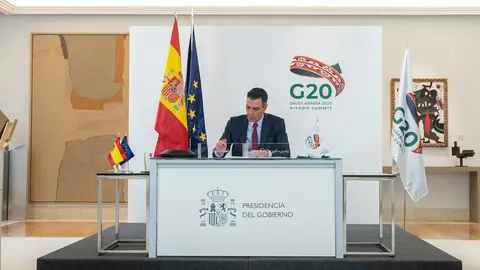 El presidente del Gobierno, Pedro S&aacute;nchez, comparece en rueda de prensa tras su participaci&oacute;n en la segunda jornada de la Cumbre del G20