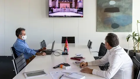 El consejero de Innovaci&oacute;n, Industria, Transporte y Comercio, Francisco Mart&iacute;n, participa por videoconferencia en la Mesa de Automoci&oacute;n