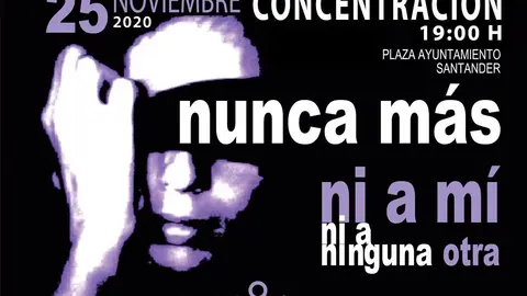 Cartewl de la concentraci&oacute;n en Santander por el D&iacute;a de la Eliminaci&oacute;n de la Violencia contra la Mujer