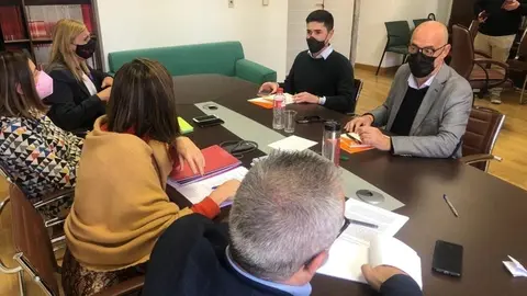 Reuni&oacute;n entre Cs-Gobierno de Cantabria y PRC y PSOE sobre los Presupuestos de Cantabria