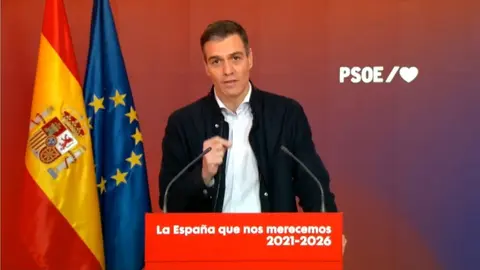 El presidente del Gobierno, Pedro S&aacute;nchez, durante el acto del PSOE 'La Espa&ntilde;a que nos merecemos 2021-2026'