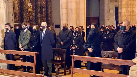 La alcadesa, Gema Igual, en el funeral por Juan Hormaechea