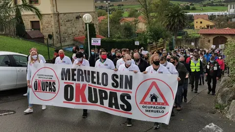 Manifestaci&oacute;n convocada por la coordinadora Meruelo Sin Okupas