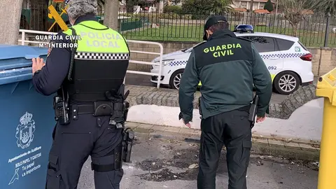 Contenedores quemados