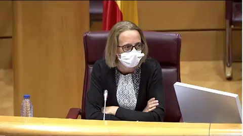 La secretaria general de Financiaci&oacute;n Auton&oacute;mica y Local, In&eacute;s Ol&oacute;ndriz de Moragas, en la comisi&oacute;n de presupuestos del Senado.