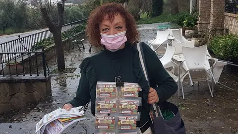 Vendedora de la ONCE.