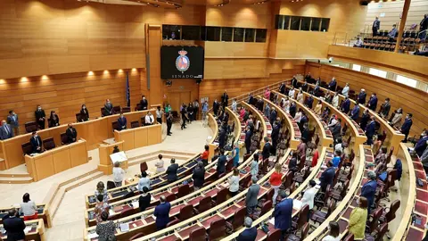 Hemiciclo del Senado durante la primera sesi&oacute;n plenaria tras el par&oacute;n estival, en Madrid (Espa&ntilde;a).