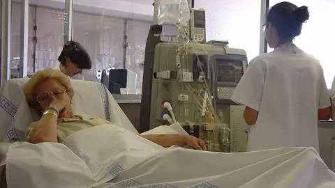 Enfermera trabajando en hospital