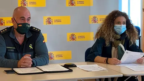 Junta Local de  Seguridad en Bezana, con la participaci&oacute;n de la delegada del Gobierno y el coronel jefe de la Guardia Civil
