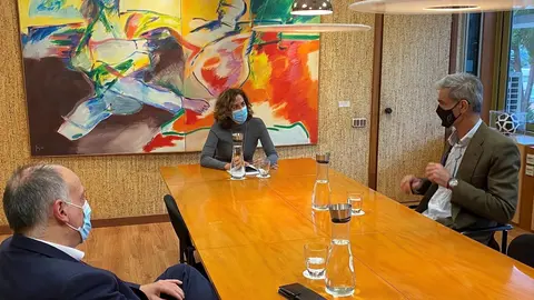 Antonio Mart&iacute;n y Javier Tebas, reunidos con Irene Lozano, Secretaria de Estado para el Deporte