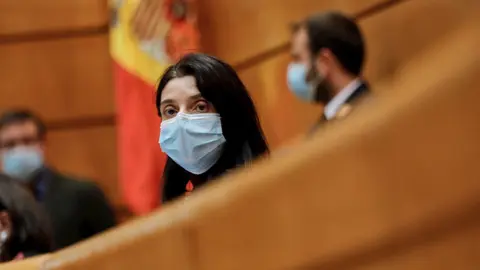 La presidenta del Senado, Pilar Llop, durante una sesi&oacute;n de control al Gobierno en la C&aacute;mara Alta, en Madrid (Espa&ntilde;a), a 6 de octubre de 2020. 