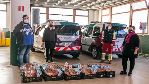 Reparto de alimentos en Polanco