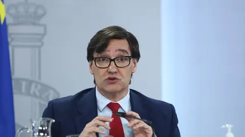 El ministro de Sanidad, Salvador Illa, comparece en rueda de prensa tras la reuni&oacute;n del Consejo Interterritorial del Sistema Nacional de Salud, en Madrid (Espa&ntilde;a), a 2 de diciembre de 2020.