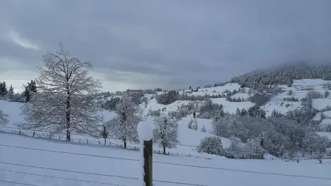 Nieve en Cangas del Narcea (Asturias)