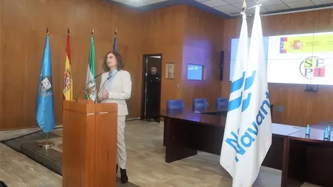 Montero en las instalaciones de Navantia en San Fernando