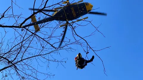 Rescate de la senderista herida