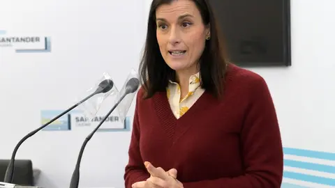 La alcaldesa de Santander, Gema Igual, en la rueda de prensa sobre el balance del plan de choque 'Santander a Punto'