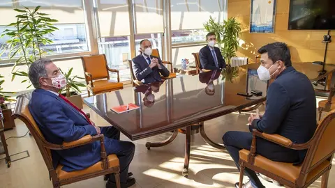 El Presidente De Cantabria, Miguel &Aacute;ngel Revilla, Recibe Al Director General De Dynasol, Felipe Varelan Romero 19 Ene 2021