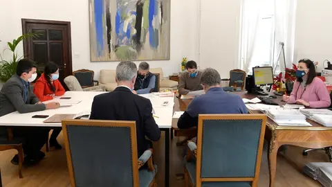 Reuni&oacute;n de la alcaldesa de Santander, Gema Igual, con el PSOE sobre los Presupuestos municipales de 2021