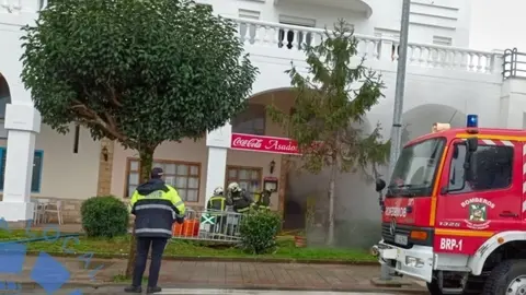 Incendio en un asador