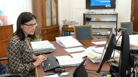 La alcaldesa de Santander, Gema Igual, asiste a la reuni&oacute;n telem&aacute;tica del Comit&eacute; Pol&iacute;tico del Consejo de Municipios y Regiones de Europa (CMRE)